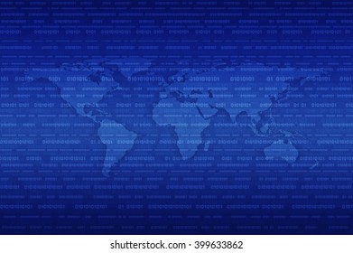 Digital world map over binary code blue background, Elements of this image furnished by NASA - Powered by Shutterstock - Get 15% off with code: PIKWIZARD15
