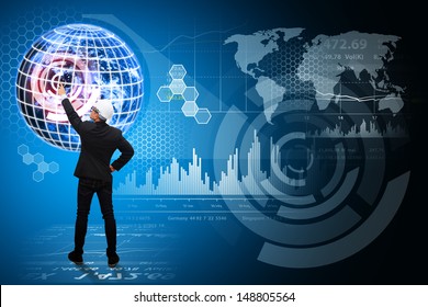 Digital world and programmer : Elements of this image furnished by NASA 