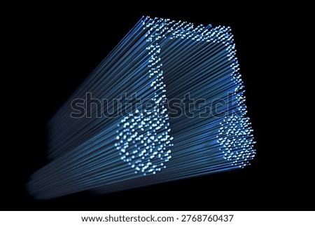 Digitally composite image of music note against black background