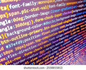 Digitally generated image of binary coding data processing against gradient concept. Colorful digital technology modern background. Failed reading data. Flight number on screen. Coding concept. - Powered by Shutterstock - Get 15% off with code: PIKWIZARD15
