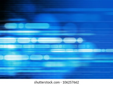 digitally generated image of blue light and stripes moving fast over black background - Shutterstock ID 106257662
