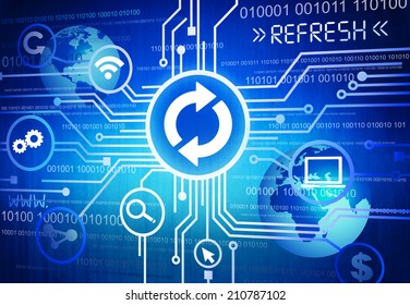 Digitally Generated Image of Refresh Concept