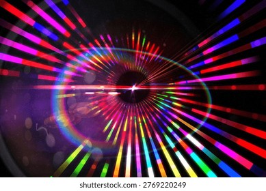 Digitally generated laser lights background in cool colours