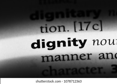 dignity word in a dictionary. dignity concept - Shutterstock ID 1078712363