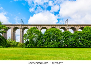 Digswell Viaduct (Welwyn Viaduct) Seen From The Ground. It Is Located Between Welwyn Garden City And Digswell In The UK