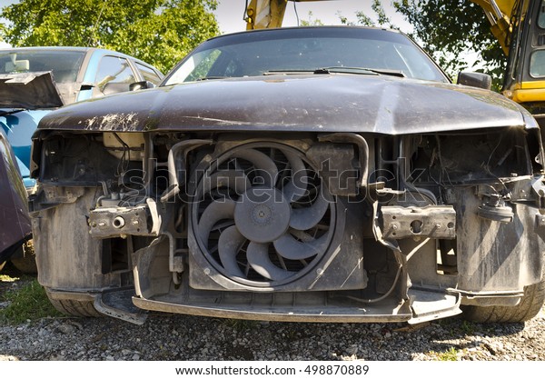 An dilapidated car left\
for his end