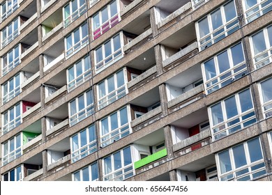 Dilapidated Council Flat Housing Block, Balfron Tower, In East London