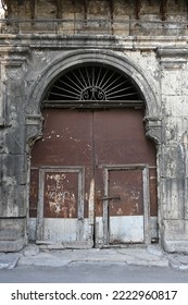 Dilapidated Facade Of An Old Palazzo In Palermo