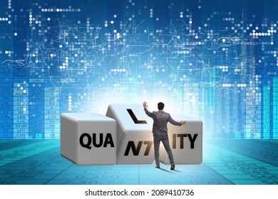 Dilemma of quantity versus quality - Shutterstock ID 2089410736