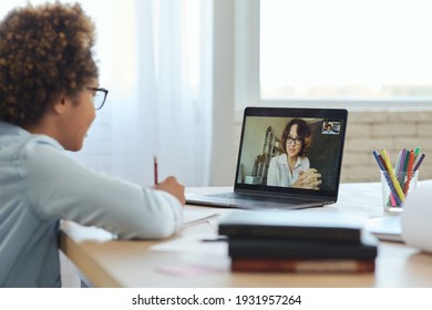 Focused Mixed Race Teen Schoolgirl Listening Stock Photo (Edit Now ...