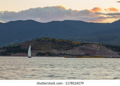 Dillon Reservoir Sunset, Colorado, USA.