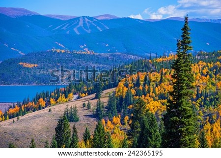 Dillon, Silverthorne Colorado Landscape. Fall in Colorado