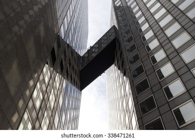 Dim sky bridge linking two building together