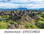 Dimmuborgir lava field situated on Iceland