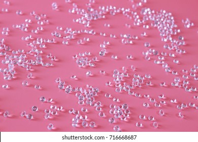 Dimond On Pink Pastel Color Background