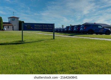 Dimondale MI - June 4, 2022: Sign Michigan State Police Training Academy