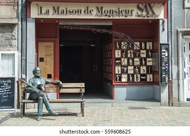 DINANT-BELGIUM-MAY 2015: Monument Adolphe Sax.