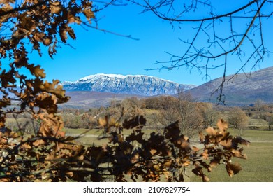 Dinara Mountain Covered In Snow