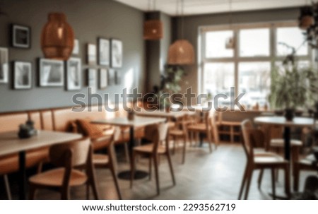 Diner blurred.Blur or Defocus image of Coffee Shop or Cafeteria for use as Background restaurant