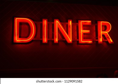 Diner signage in comic con