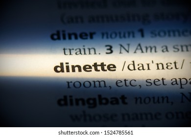 dinette word in a dictionary. dinette concept, definition. - Shutterstock ID 1524785561