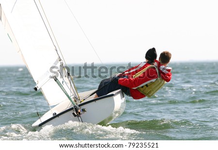 Dinghy Sailing on a Windy Day