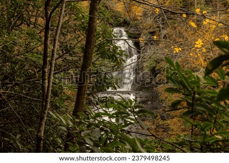 Dingmans Falls cascade down the mountain in Pennsylvania
