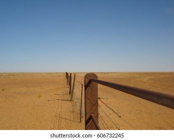 Dingo Fence Outback Australia.