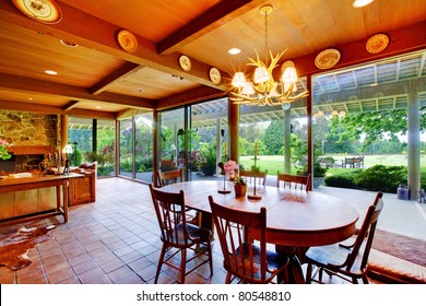 Dining room with beautiful view of the garden