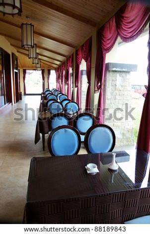 Dining room by the window