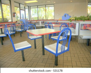 Dining Room Of Fast Food Restaurant