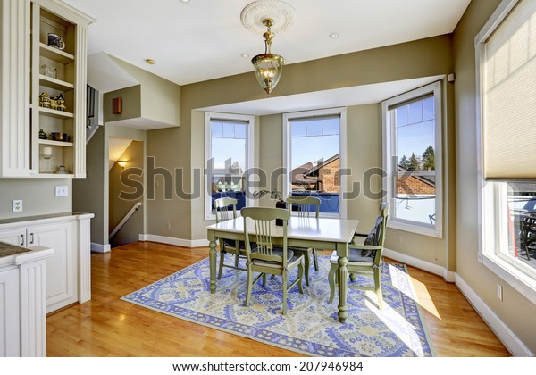 Dining Room Light Olive Color Hardwood Stock Photo Edit Now