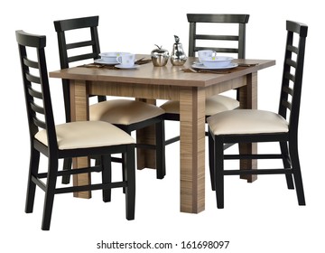 Dining Table Isolated.