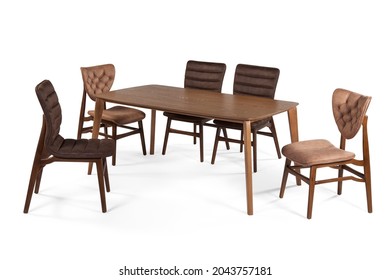 dining table isolated on white background 
