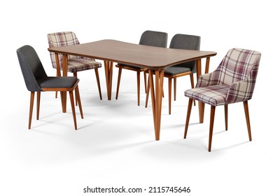 dining table isolated on white background .