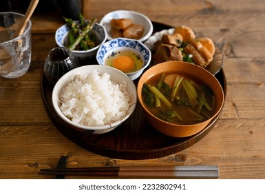 Dining table with stewed pork cubes