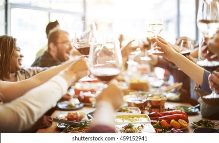 Dinner Dining Wine Cheers Party Concept