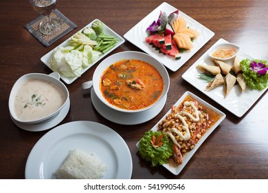 dinner full course Thai food 