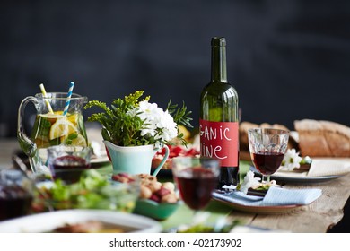 Dinner With Organic Wine