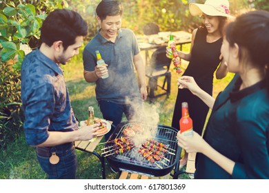 Dinner Party Barbecue Roast Pork Night Stock Photo 617801369 | Shutterstock