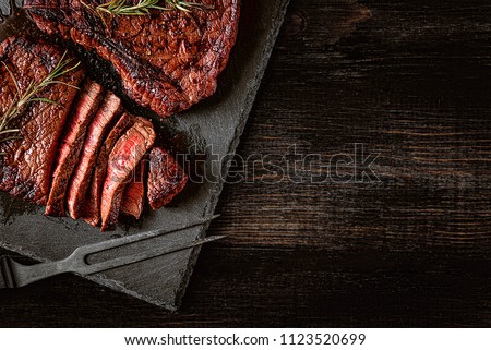 dinner for two with steaks and red wine