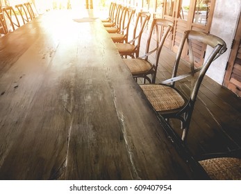 dinning table with flare light
