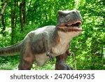 Dino park. Prehistoric animal reconstruction