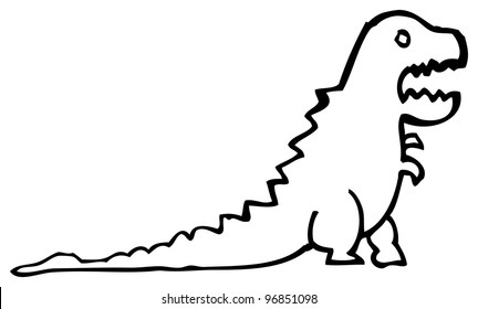 Black-white-drawing-dinosaur Images, Stock Photos & Vectors | Shutterstock