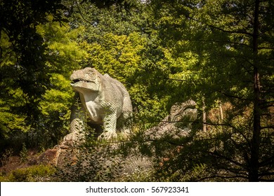 Dinosaur Sculpture In The Crystal Palace Park