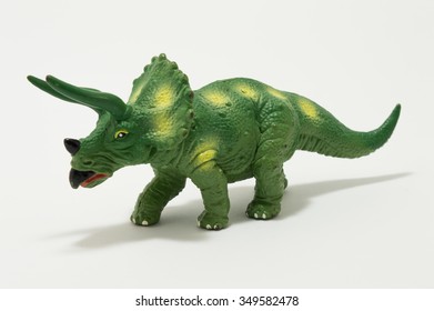 Dinosaur Toy Figure Isolated On White.