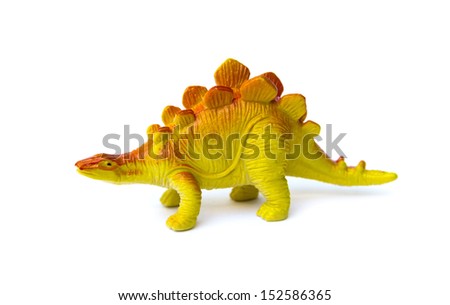 Dinosaur toy on white