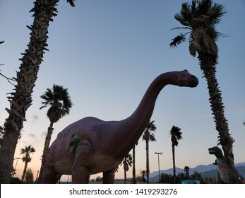 The Dinosaurs At Cabazon - California At Dawn