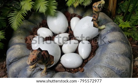 Dinosaurs hatching out