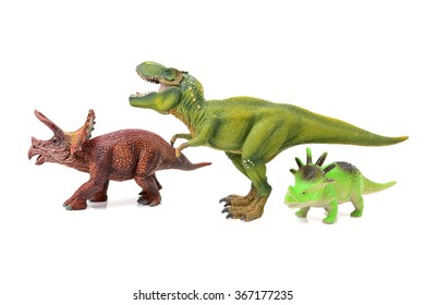 Dinosaurs Toys On White Background Stock Photo 367177235 | Shutterstock